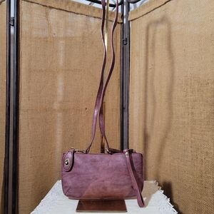 Joy Susan Vegan Leather Mini Wristlet/Crossbody Bag Adjustable Strap Turnlock